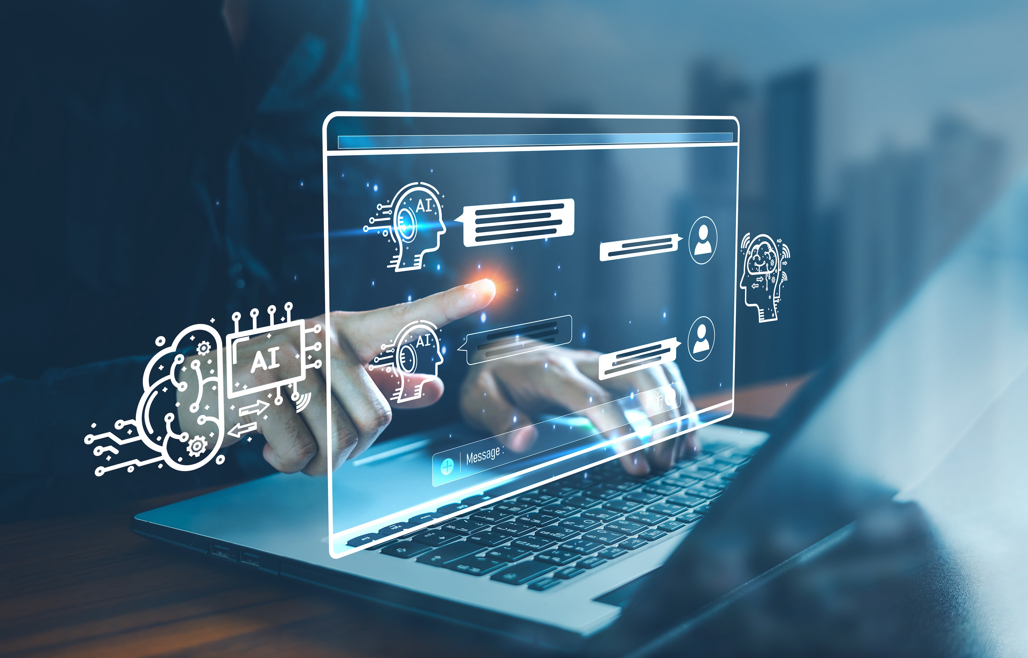 AI chatbot conversation using artificial intelligence technology