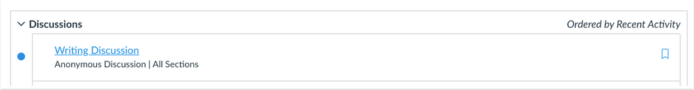 Anonymous discussion indication