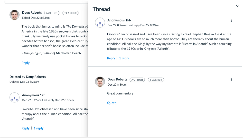 User displayed as anonymous