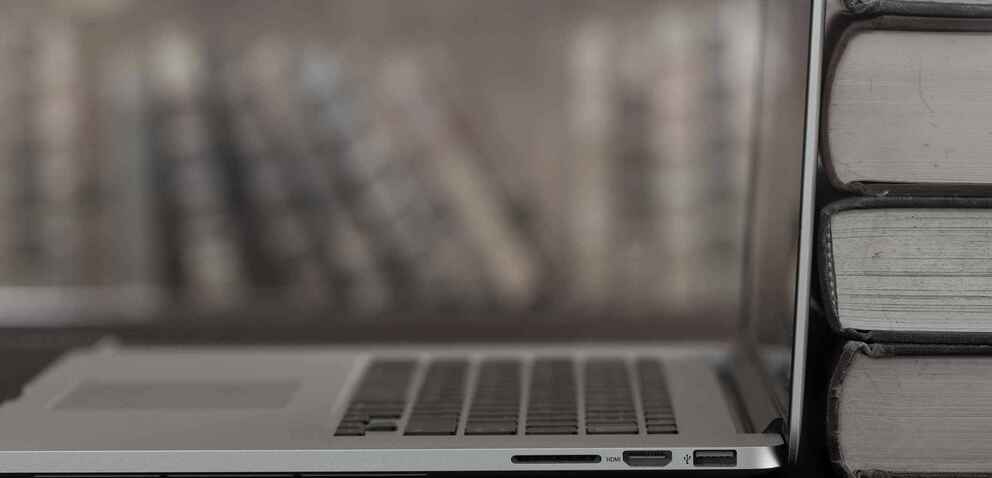 E-book digital technology and e-learning stock photo.